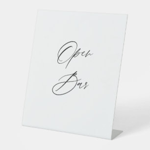 Open Bar Wedding Sign   Bar Tabletop Sign