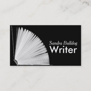 Open Book AUTHORS & WRITERS Business Card