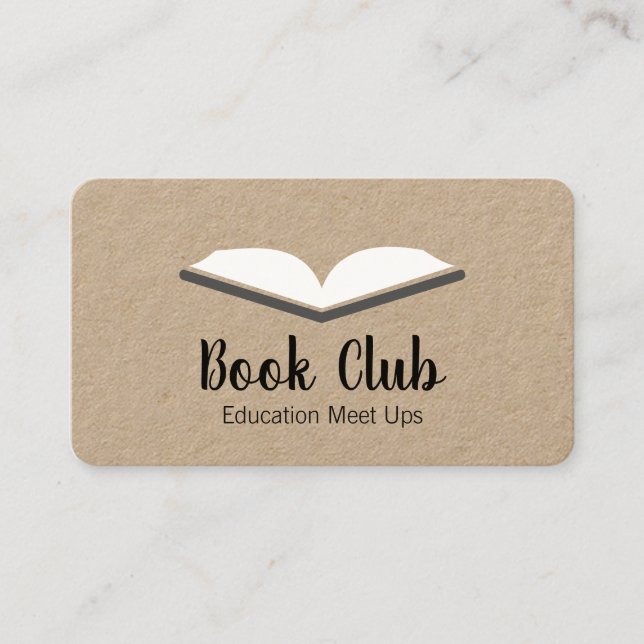 Open Book Business Card (Front)