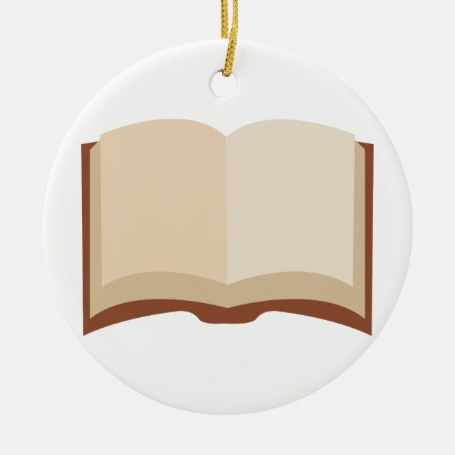 Open Book Ceramic Tree Decoration (Front)