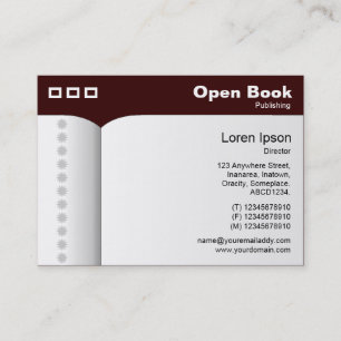 Open Book - Dark Brown 330000 Business Card