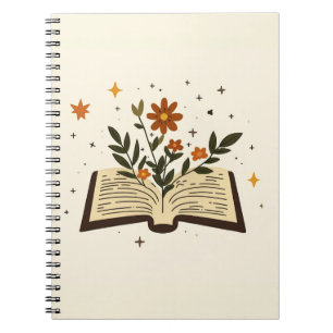 Open Book Floral Magic Notebook