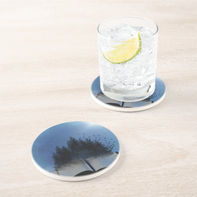 Open Book Forest Coaster (Side)