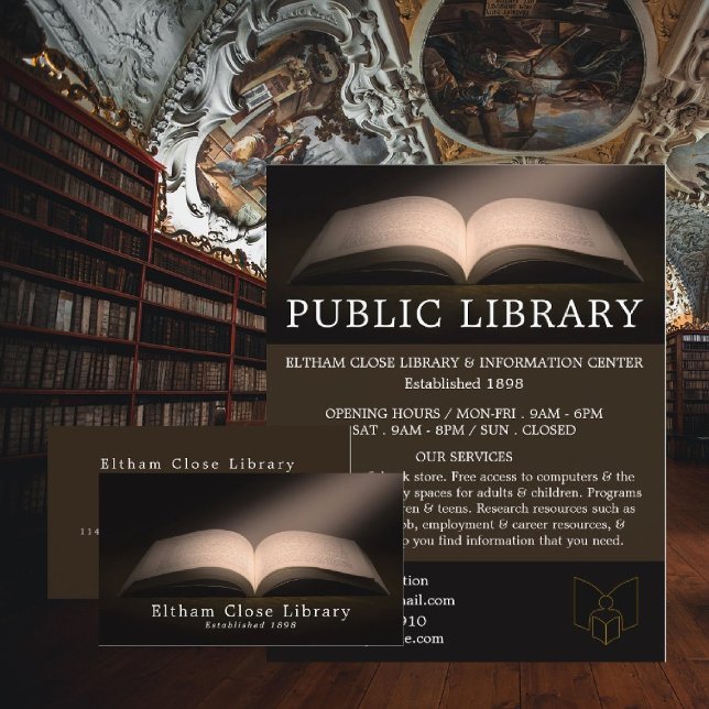Open Book, Library Advertising Flyer (Creator Uploaded)