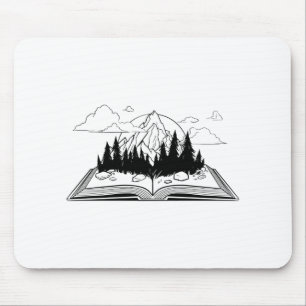 Open book mountain mouse pad