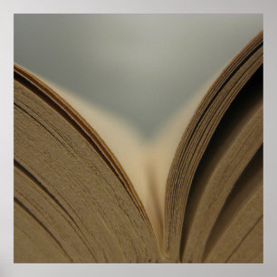 Open Book Pages Poster
