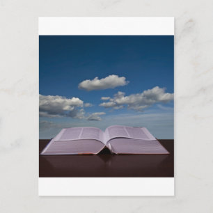 open book postcard