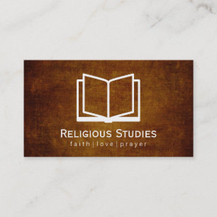Open Book (Vintage Texture) Business Card