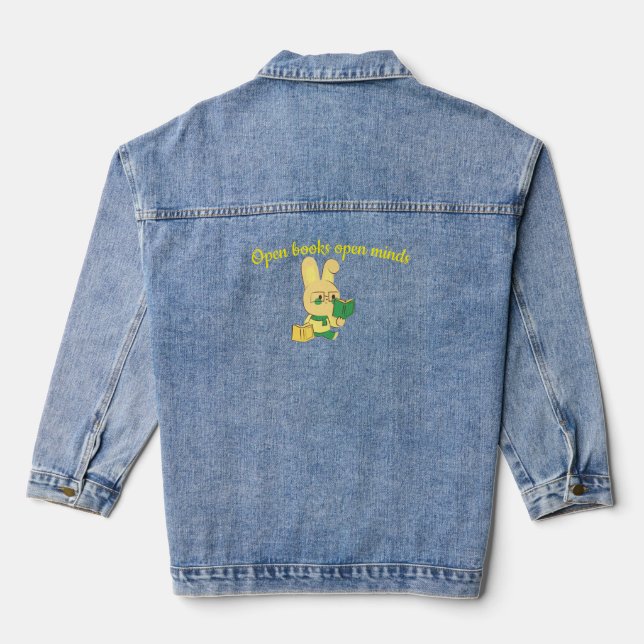 Open books denim jacket (Back)