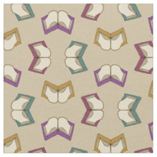 Open Books Pattern Fabric