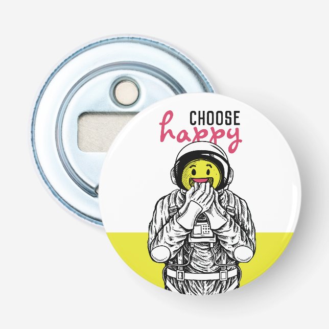 Open bottle [choose happy] Astronaut smile Opener (Front)