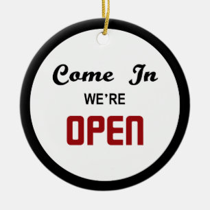 Open Closed Door Hanger Ceramic Tree Decoration