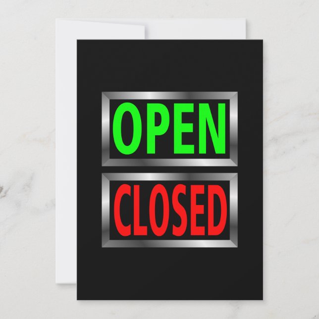 Open Closed Signs Vector Clipart (Front)