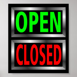 Open Closed Signs Vector Clipart