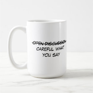 Open discussion coffee mug