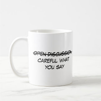 Open discussion coffee mug