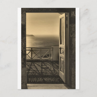 Open door-Retro Postcard