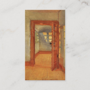 Open door sunny impressionist interior Anna Ancher Business Card