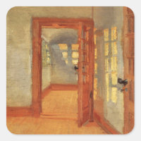 Open door sunny impressionist interior Anna Ancher