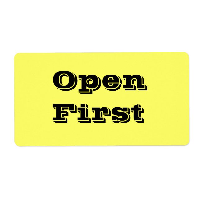 Open First Moving Labels in Yellow (Front)