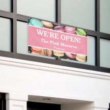 Open for Business | Macaron French Patisserie Pink