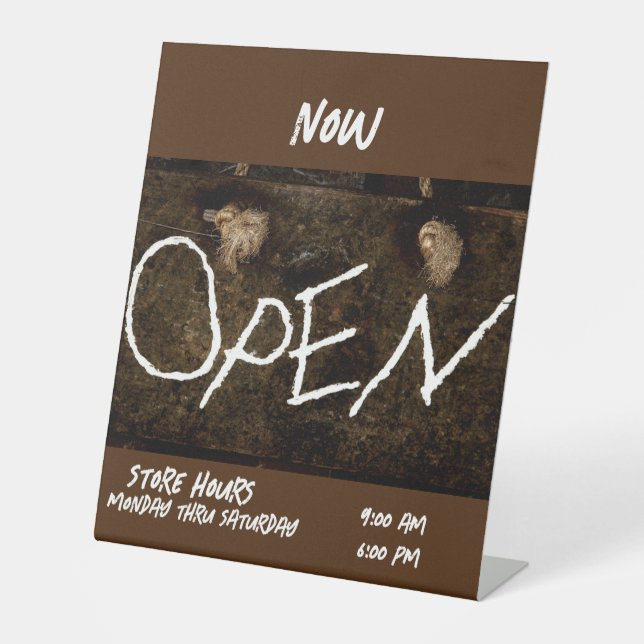 Open For Business Pedestal Sign (Front)