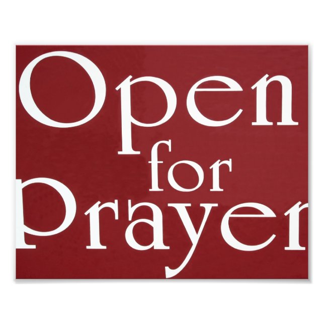 Open For Prayer Sign (Front)