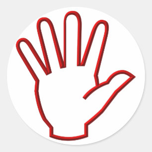 Open Hand/High Five/Wave Classic Round Sticker