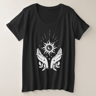 Open Hands Sun and Moon Vibes T-Shirt Plus Size T-Shirt