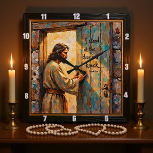 Open Heart: Jesus's Gentle Call Square Wall Clock