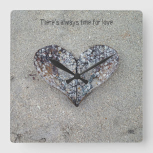 Open Heart Shell Clock