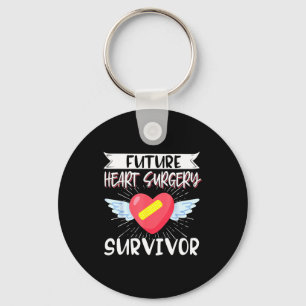 Open Heart Surgery Byp Awareness Heart Future Hear Key Ring