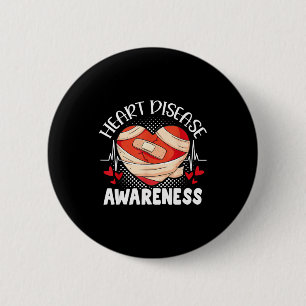 Open Heart Surgery Byp Awareness Heart Heart Disea 6 Cm Round Badge
