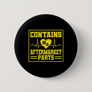Open Heart Surgery Byp Awareness Heart Warrior  6 Cm Round Badge