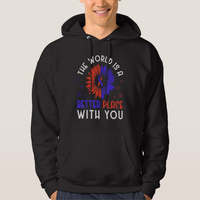 Open Heart Surgery Bypass Awareness Heart The Worl Hoodie (Front)