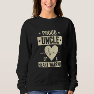 Open Heart Surgery CHD Transplant Uncle of a Heart Sweatshirt