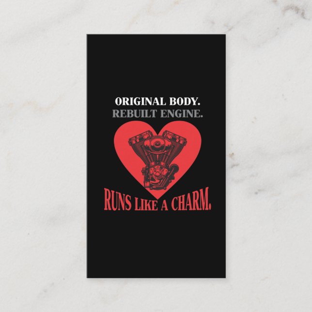 Open Heart Surgery Get Well Recovery Operation Business Card (Front)