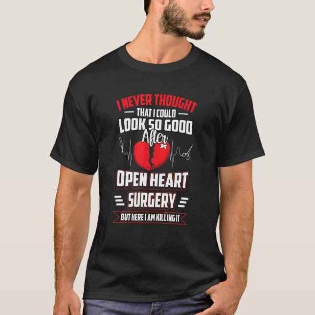 Open Heart Surgery Heart Bypass T-Shirt (Front)