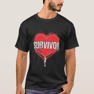 Open Heart Surgery Survivor Cardiac New Life Gift  T-Shirt