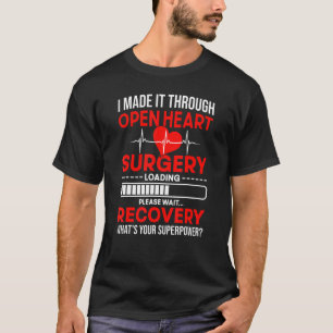 Open Heart Surgery Survivor  CHD Awareness Heart S T-Shirt