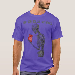Open Heart Surgery Survivor Skeleton Skull Distres T-Shirt