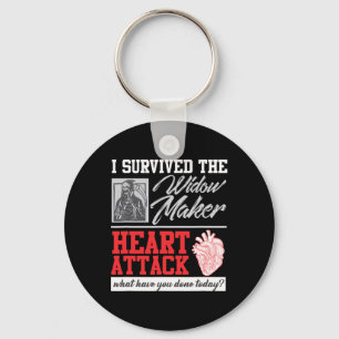 Open Heart Surgery Survivor Widow Maker Heart Atta Key Ring