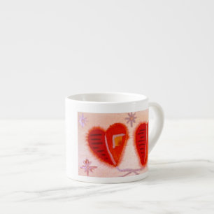 ...open hearts...art by Jutta Gabriel... Espresso Cup