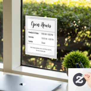 Open Hours Sticker: Customise Your Schedule