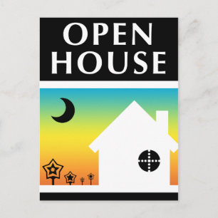 open house / housewarming : pop shapes postcard