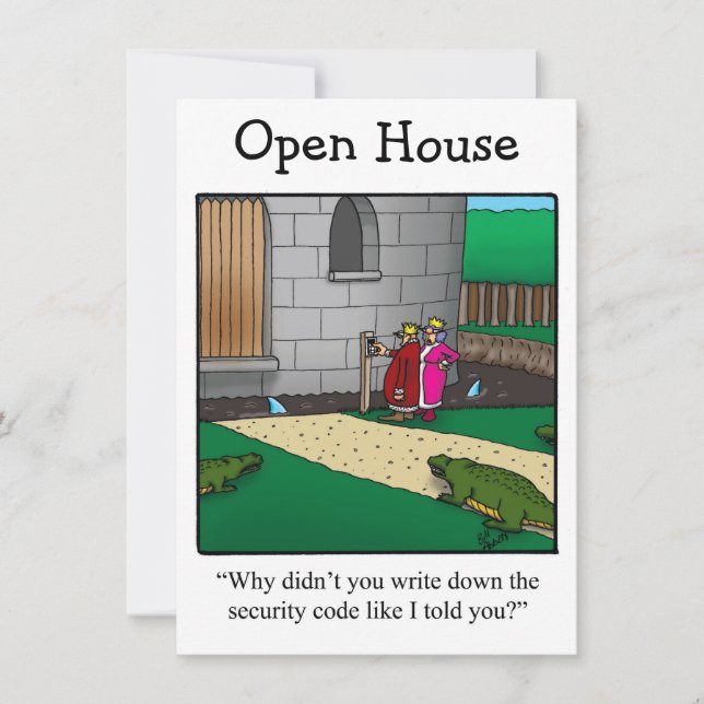 Open House Humour Party Invitations (Front)