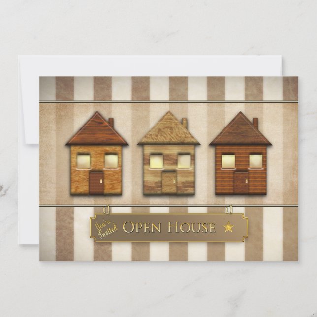 OPEN HOUSE INVITATION - Business or Personal-Brown (Front)