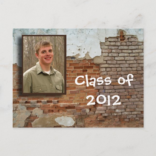 open house invitation - crumbling wall. postcard (Front)