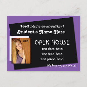 open house invitation postcard