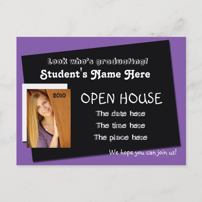 open house invitation postcard (Front)